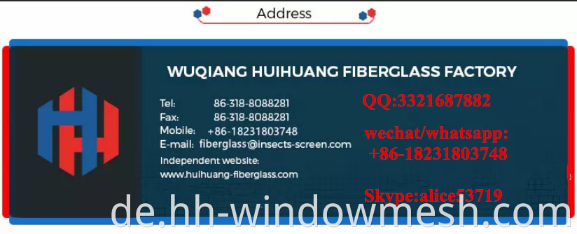 Fiberglas -Fensterbildschirm Anti -Insekt -Mücken staubdestellte Bildschirmnetze